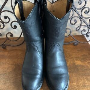 Women’s Black Leather Western Boots